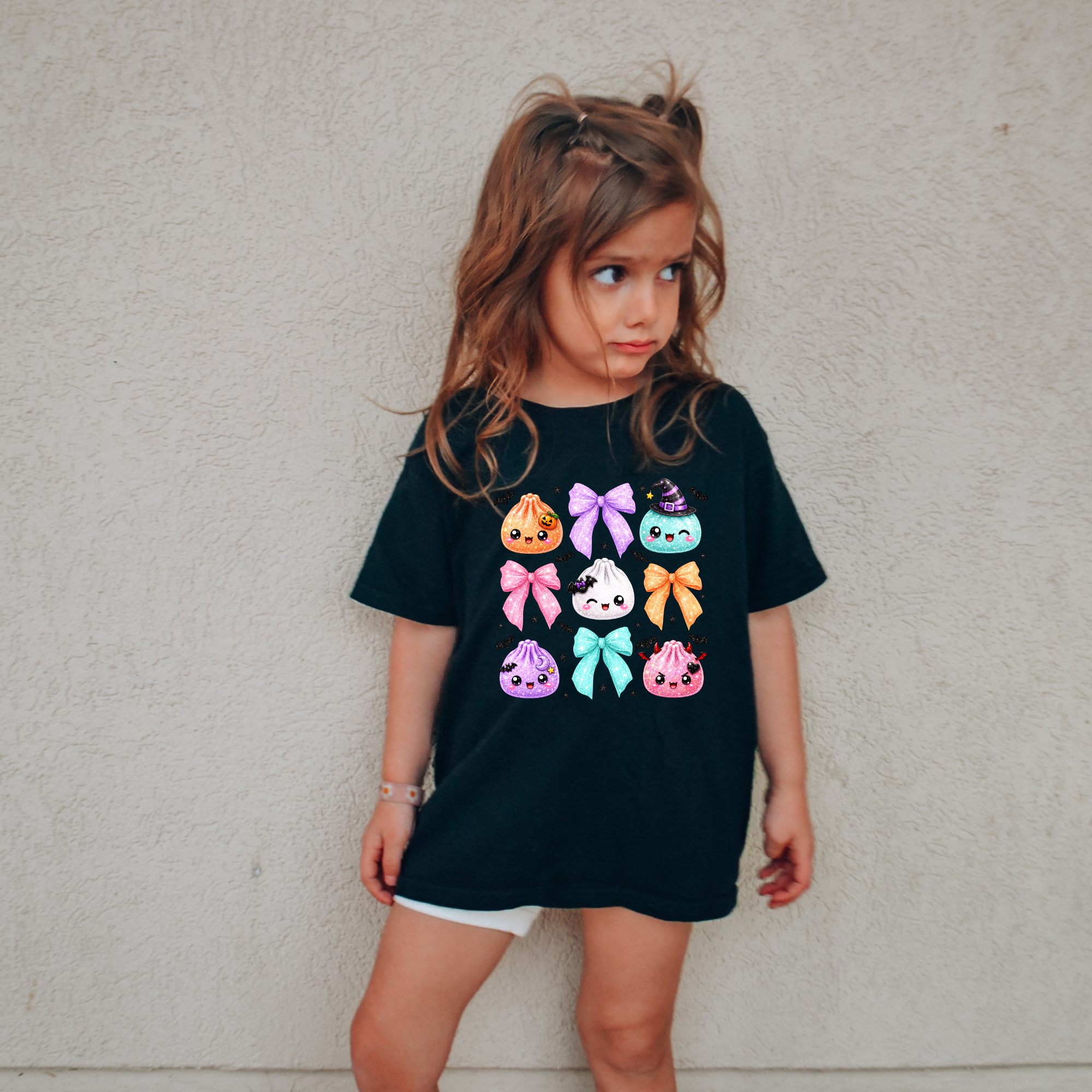 Halloween Ghost Dumpling Coquette Shirt, Halloween Kawaii Ghost Tee, Cute Spooky Bows Shirt, Fall Graphic Tee, Adult Youth Toddler Baby Bodysuit, Family Halloween Outfit
