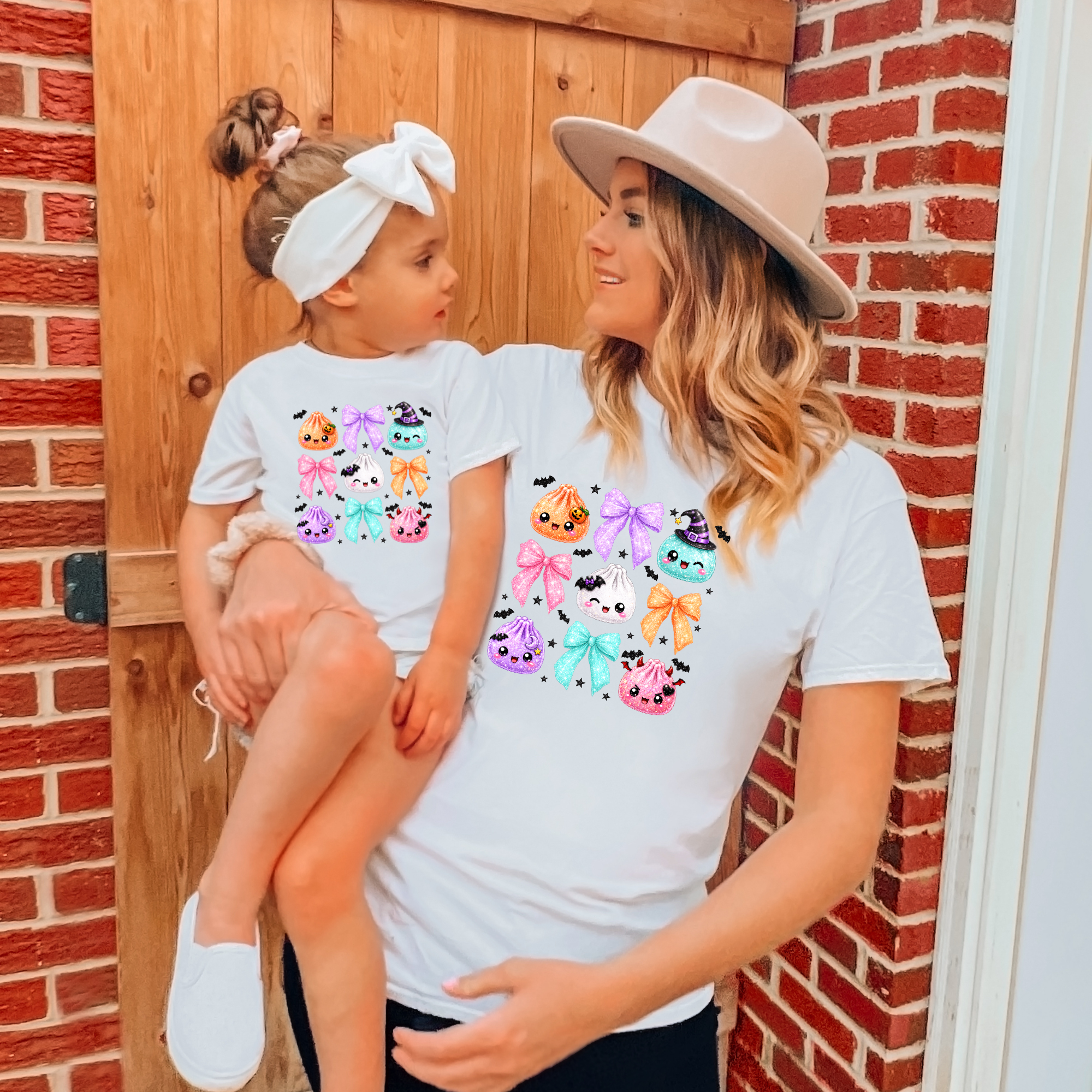 Halloween Ghost Dumpling Coquette Shirt, Halloween Kawaii Ghost Tee, Cute Spooky Bows Shirt, Fall Graphic Tee, Adult Youth Toddler Baby Bodysuit, Family Halloween Outfit